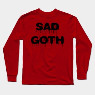 Sad Goth Aesthetic Pentacle Emo Grunge Long Sleeve T-Shirt